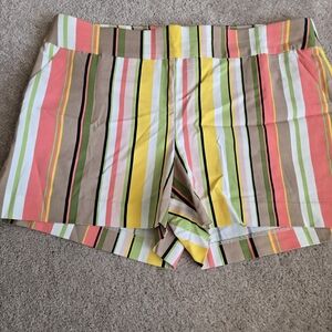 New York & Company Colorful Striped Women's Shorts
